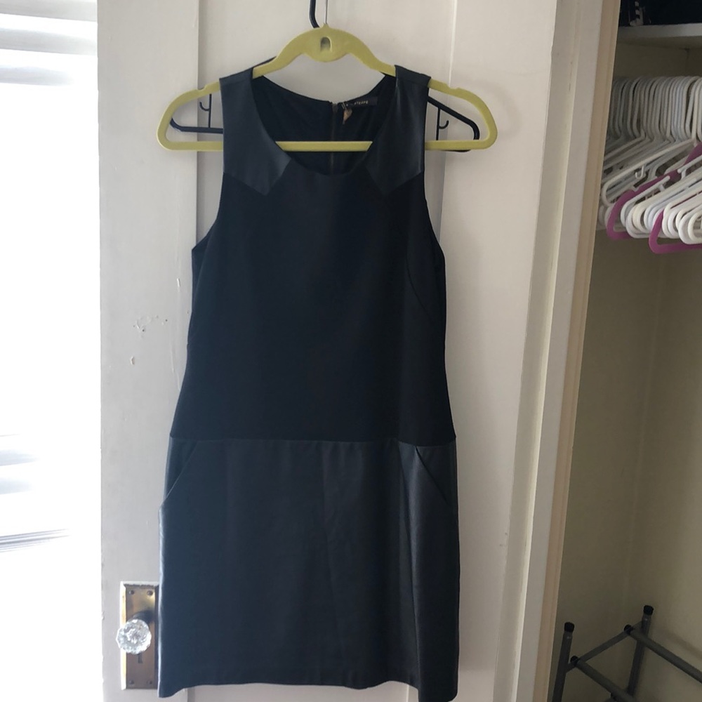 Cynthia Steffe leather leather shift dress